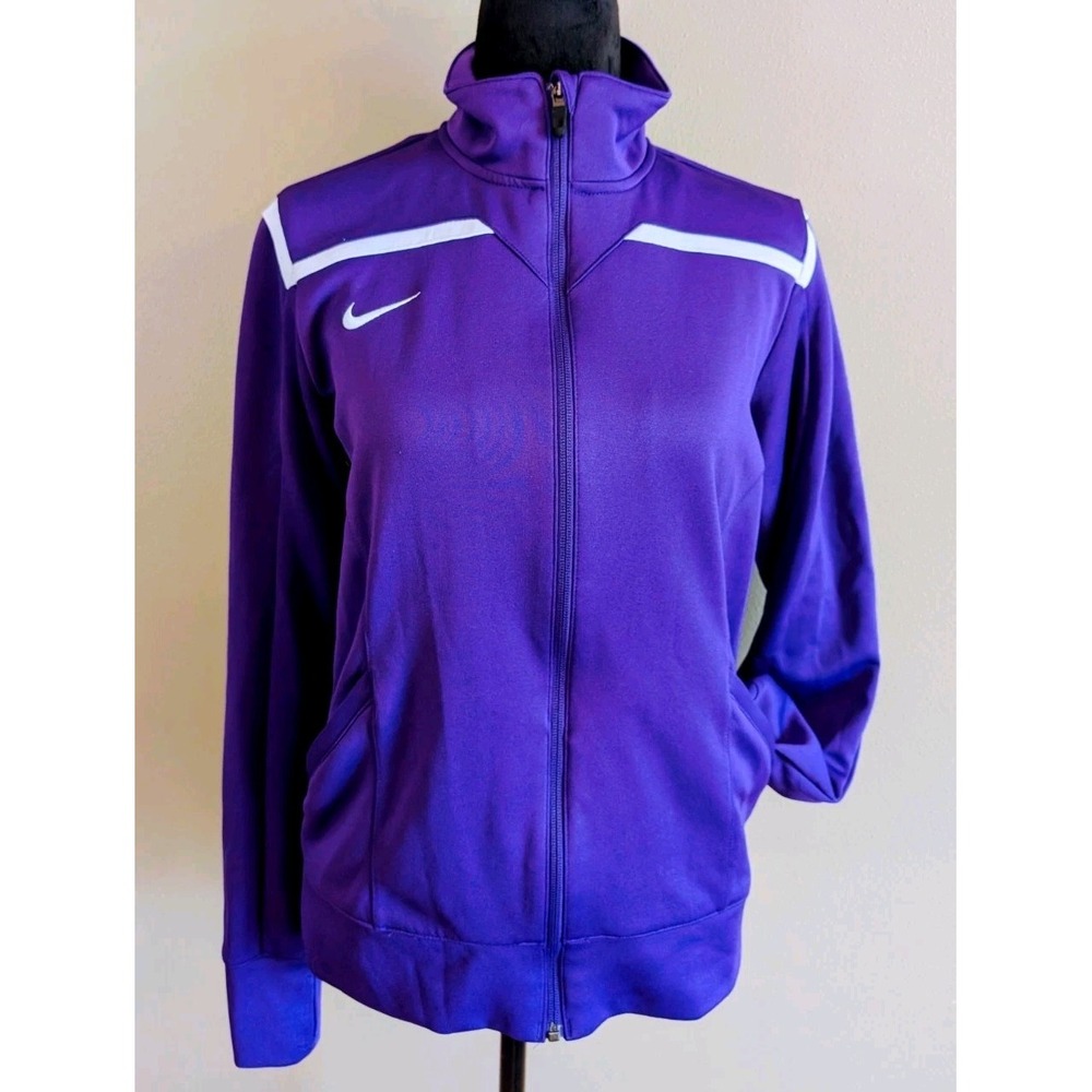 Nike DRI-FIT Team Avenger Warm Up Full Zip Jacket Purple Sz Medium Women's  EUC